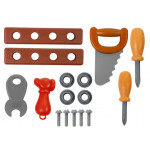 Sada náradia v kufríku + pílka, skrutkovač - zeleno-sivá